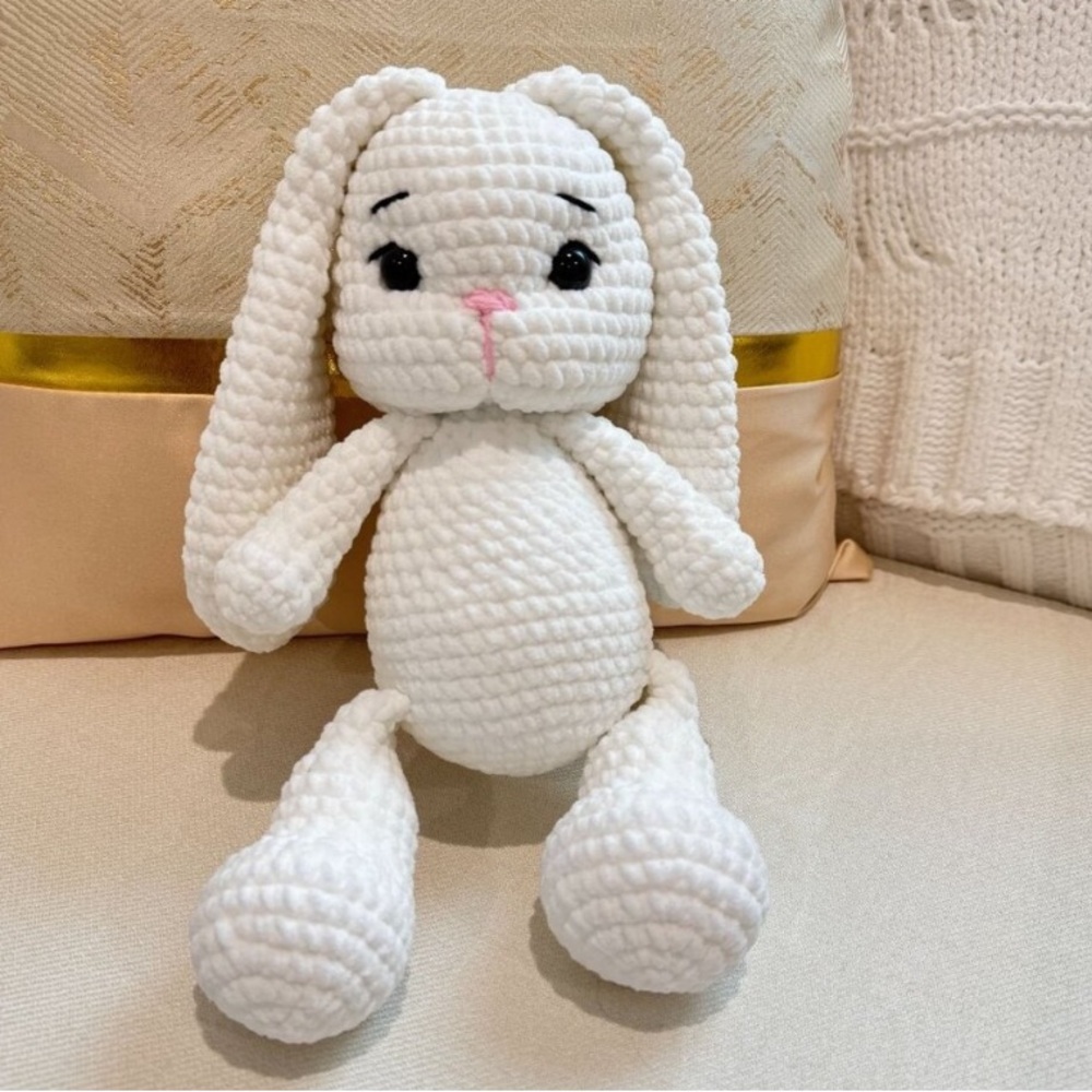 Adorable White Plush Bunny Toy